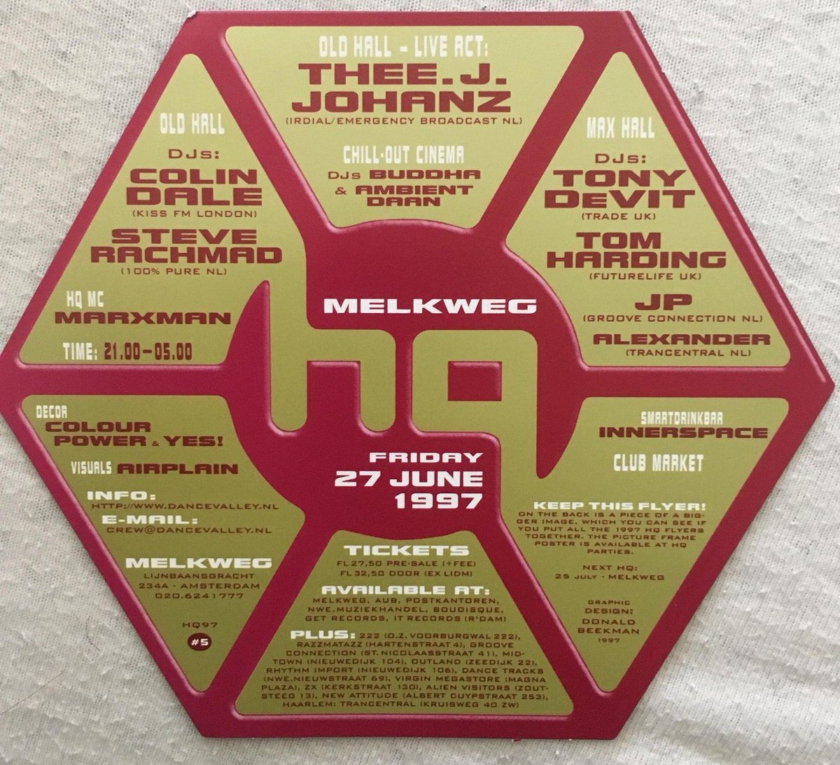 <a href="/TonyDeVitFilm/">TonyDeVitFilm</a> I only saw Tony play once. In Amsterdam  @ HQ Melkweg Amsterdam, june 1997. True Godfather of HH.😢

Alongside resident DJ Tom Harding <a href="/_tomharding/">Tom Harding</a> <a href="/OC_TomH/">Tom Harding</a>  from Bristol, who introduced the Netherlands to Tony's beloved UK Hard House sound. 

Truly miss those days.
RIP, DJ