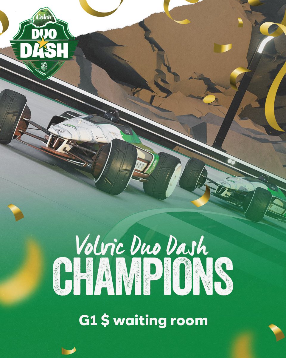 YOUR <a href="/VolvicDE/">Volvic Deutschland</a> DUO DASH CHAMPIONS ARE:  
🥇 <a href="/gwentm4/">Gwen</a> &amp; <a href="/Binksstm/">Binkss.</a> 🥇  

Congratulations! 👏