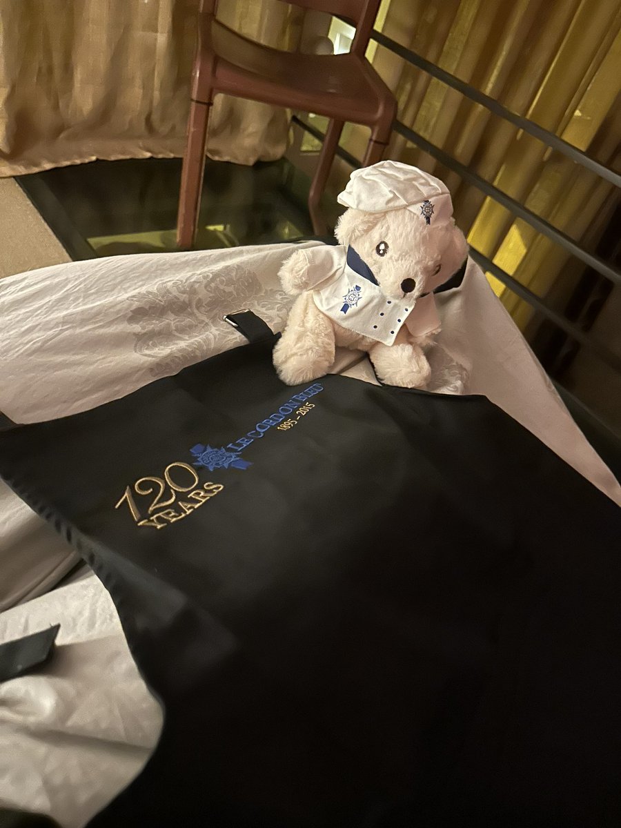 Went to a Le Cordon Bleu open house event and won a gift bag.  A bear and apron!  I love my life♥️♥️