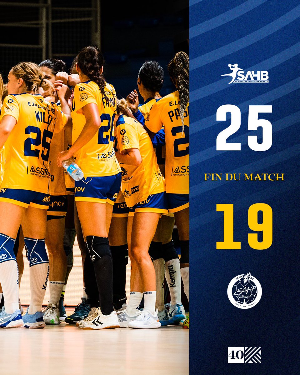 𝗙𝗜𝗡 𝗗𝗨 𝗠𝗔𝗧𝗖𝗛

Défaite des Louves ce soir face à Sambre sur le score de 19 à 25. 

🔜 Prochain rendez-vous le 13 octobre pour le match de Coupe de France face à Lomme 🔥🐺
#SAHPH #Louves