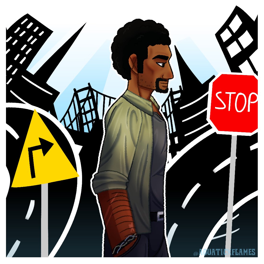 aquaticxflames's tweet photo. quick jones doodle because i think i might have forgotten how to draw him in the side view. i'm not dead, i just draw rarely

#driversanfrancisco #dsf #tobiasjones https://t.co/yvFLAUdLh1