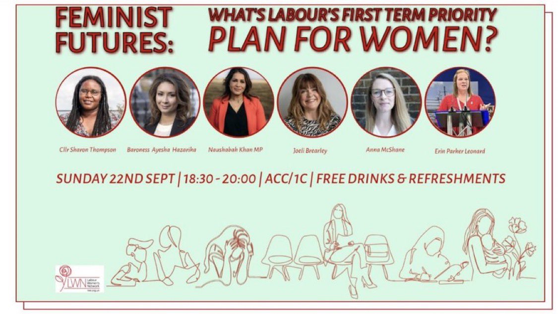 If you’re at the Labour Party Conference from tomorrow then come along to this would ya? Lots of terrific lasses chatting about what Labour should do for women