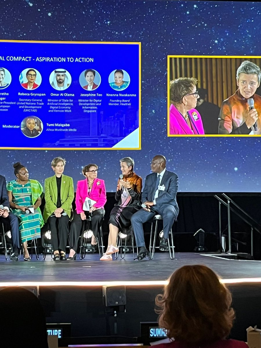 🇪🇺EU at UN-NY (@euatun) on Twitter photo 🇪🇺Commission EVP <a href="/vestager/">Margrethe Vestager</a> in NY for Digital Action Day at the #SummitOfTheFuture welcomed the Global Digital Compact which lays out a clear vision for our digital future together.
#EUatUNGA🇪🇺🇺🇳 🇪🇺Commission EVP <a href="/vestager/">Margrethe Vestager</a> in NY for Digital Action Day at the #SummitOfTheFuture welcomed the Global Digital Compact which lays out a clear vision for our digital future together.
#EUatUNGA🇪🇺🇺🇳