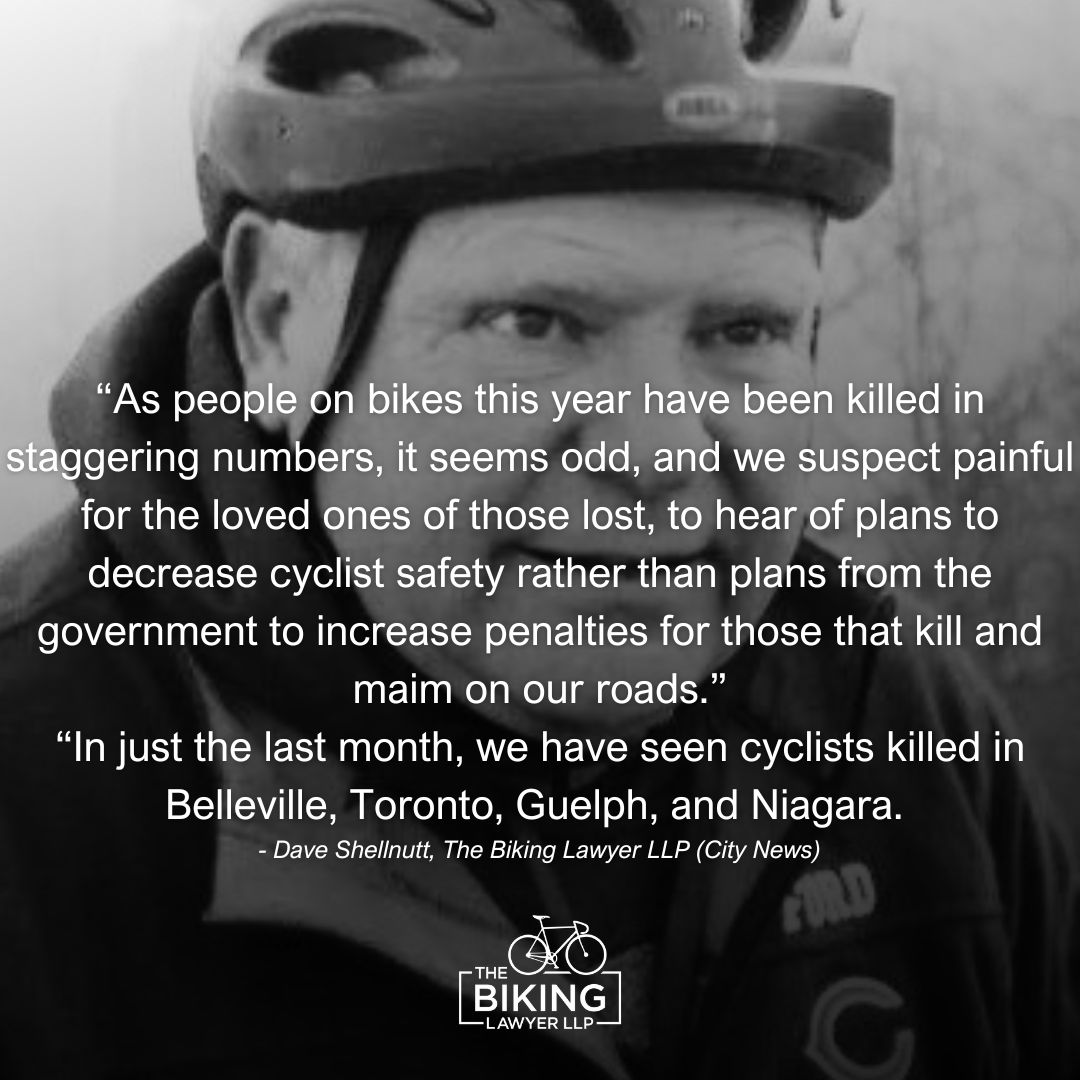 We're hearing from cycling community members across Ontario. We will be united in opposition to the Premier's ill informed attempts to paint safe infrastructure as the cause of congestion. 

When the time is right, we will together make our voices heard! Strength in numbers 1/2
