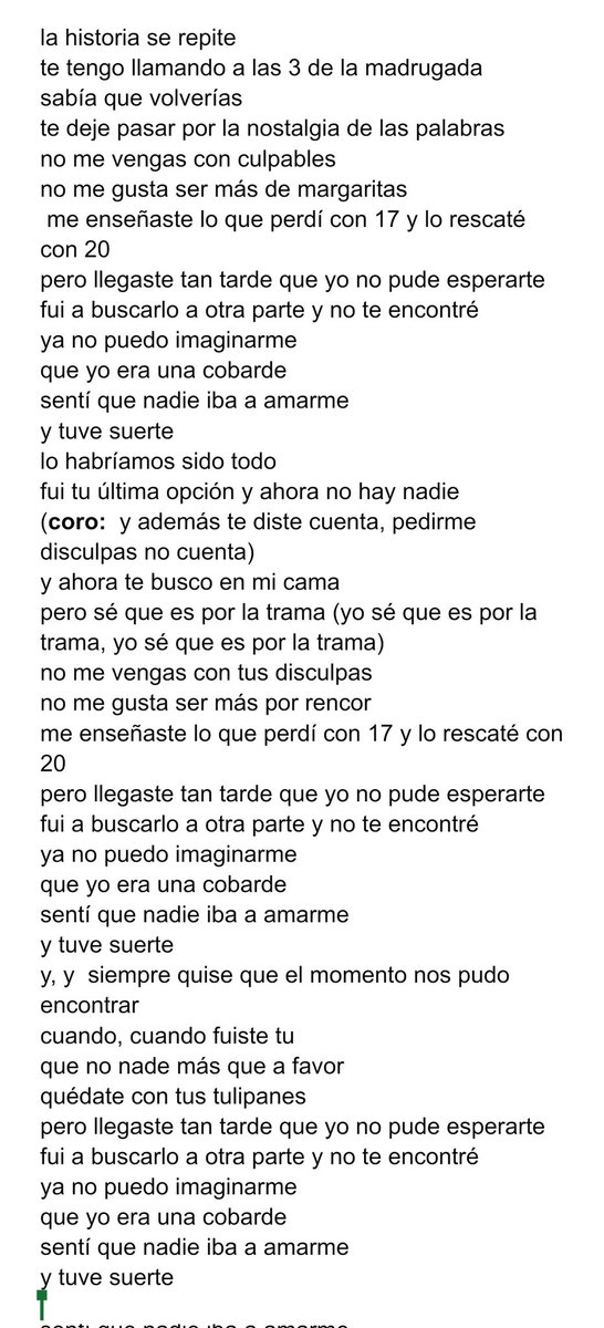 MarloIrene's tweet photo. Ahora sí, LETRA DE TULIPANES COMPLETA, hasta donde yo alcanzo a entender por los vídeos🩷🌷 https://t.co/WLMoi99RWE