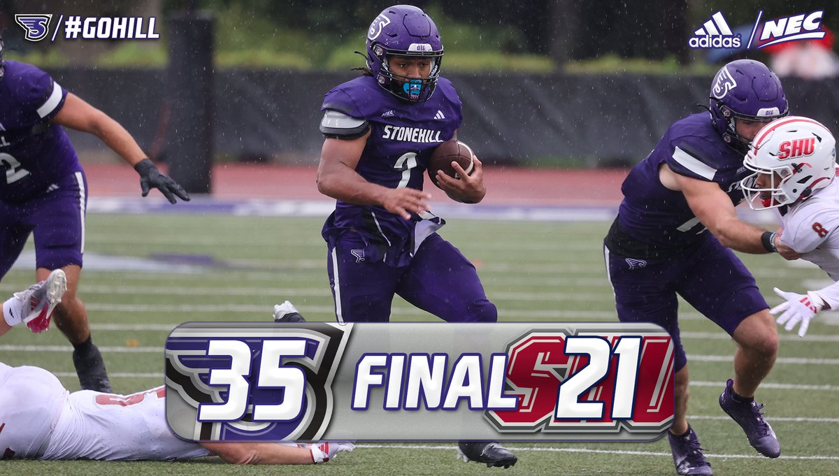 Stonehill Football #DIG (@stonehillfb) on Twitter photo ๐ FAMILY WEEKEND FUN ๐
<a href="/StonehillFB/">Stonehill Football #DIG</a> with a needed win heading into the bye
Skyhawks open #NECFB play vs. Wagner at home in two weeks!
๐ Jarel Washington (184 yds, 2 TDs) & Zavion Woodard (110yds, TD) each go over 1โฃ0โฃ0โฃ-yards rushing!
๐ Charles Battaglia 7 tackles, 1.0 ๐ FAMILY WEEKEND FUN ๐
<a href="/StonehillFB/">Stonehill Football #DIG</a> with a needed win heading into the bye
Skyhawks open #NECFB play vs. Wagner at home in two weeks!
๐ Jarel Washington (184 yds, 2 TDs) & Zavion Woodard (110yds, TD) each go over 1โฃ0โฃ0โฃ-yards rushing!
๐ Charles Battaglia 7 tackles, 1.0