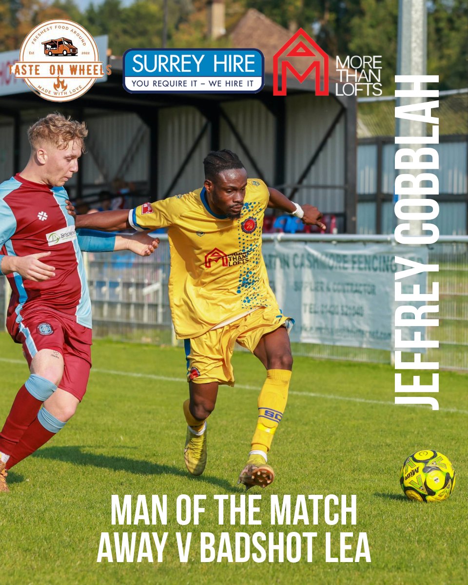 Todays First Team Man of the Match, as selected by the committee, was the outstanding Jeffrey Cobblah. Dynamic going forward and tremendous workrate defensively

<a href="/MoreThanLofts/">Stacy Owens</a> @surreyhire