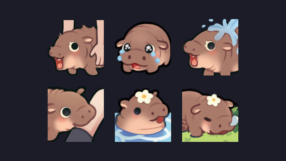 ╹꒳╹◌   baby Moo Deng  ✿ ｡*༄