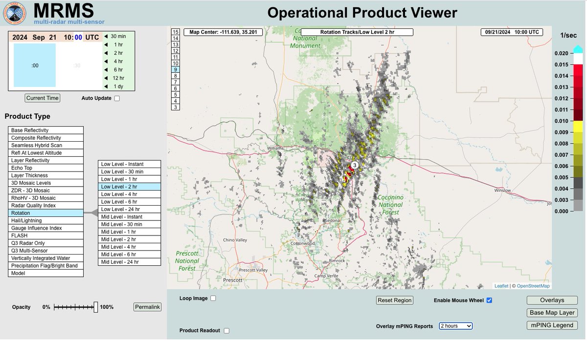 Here is another MRMS product showing storm rotation from the overnight storms. Glad it wasn't stronger!!!

mrms.nssl.noaa.gov

#azwx