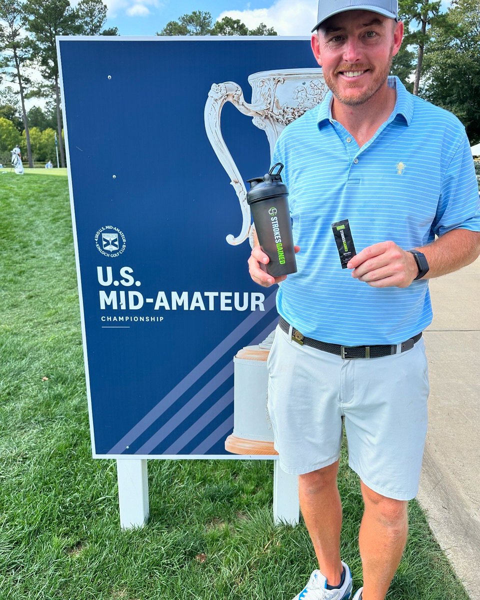 StrokesGained's tweet photo. We’re proud to have Strokes Gained represented at the @usga  Mid-Amateur this week! Join us in cheering on @BTCAaron as he competes for victory. Let’s go, Aaron! 💪⛳ #USGAMidAm #TeamStrokesGained #FuelTheCompetitorinYou https://t.co/AapBrzpe9Y