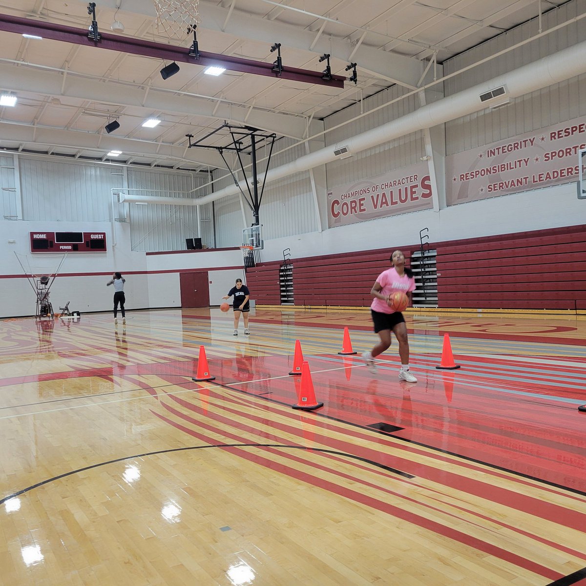 Still at it my last 2 for the day, this is the best thing ever when all your girls show up on time, and ready to work so excited about my season. These girls are going to be fun to watch.