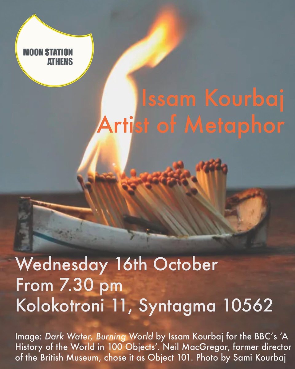 Rana Haddad (@syrianmoustache) on Twitter photo If you’re in Athens next month, don’t miss this talk with artist <a href="/ikourbaj/">issamkourbaj</a> at Moon Station Athens, an arts salon I run in the centre of the city at a friend’s design studio, on the second floor of a 1930s building, opposite the old Greek parliament. If you’re in Athens next month, don’t miss this talk with artist <a href="/ikourbaj/">issamkourbaj</a> at Moon Station Athens, an arts salon I run in the centre of the city at a friend’s design studio, on the second floor of a 1930s building, opposite the old Greek parliament.