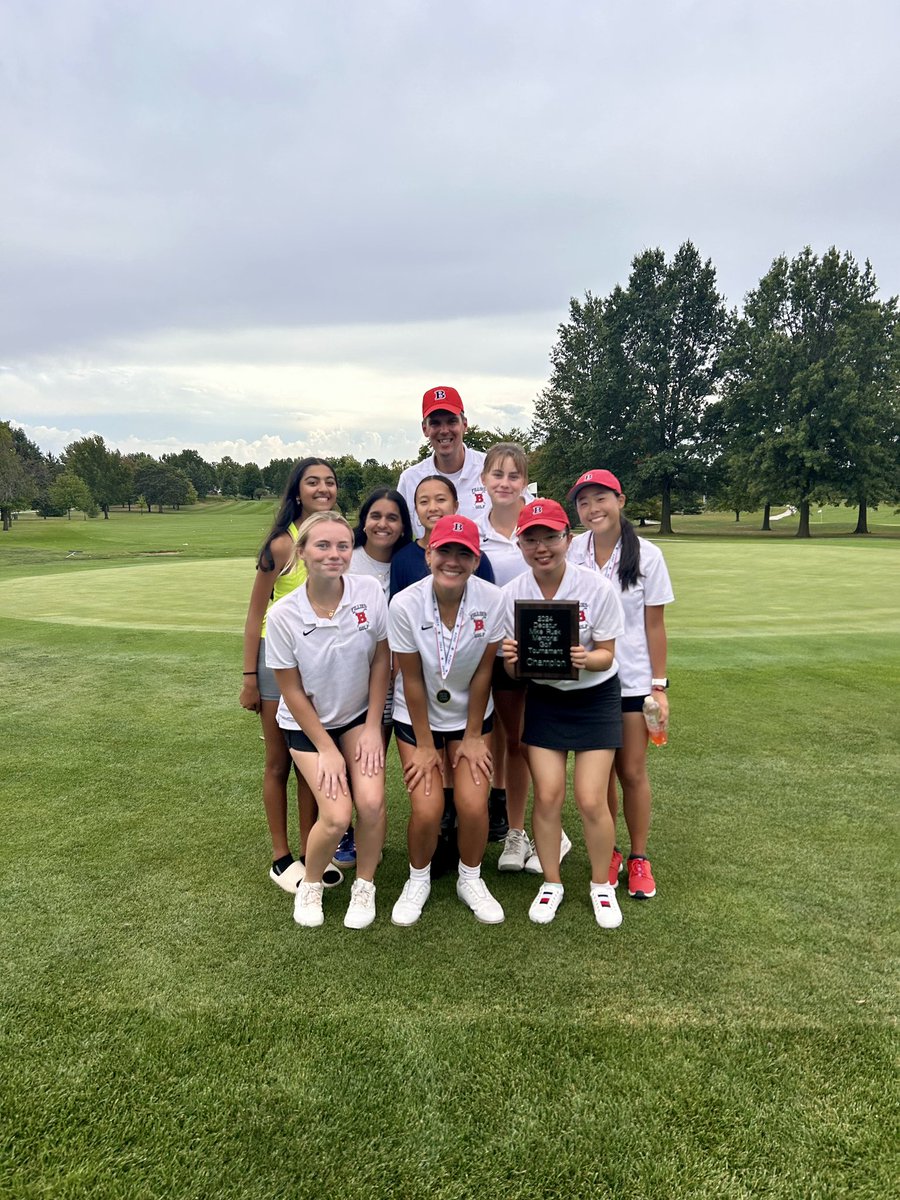 Big win for the Fillies at the Mike Rusk Invite! Reese Wallace was the medalist with a score of 71 &amp; Olivia Yoon (10th), Praise Shim, and Teagan Carden rounded out the top four. Annie Carden, Sophia Chaturvedi, Kalena Lee, &amp; Mira Upadhyay were excellent as well!@BHS220Athletics