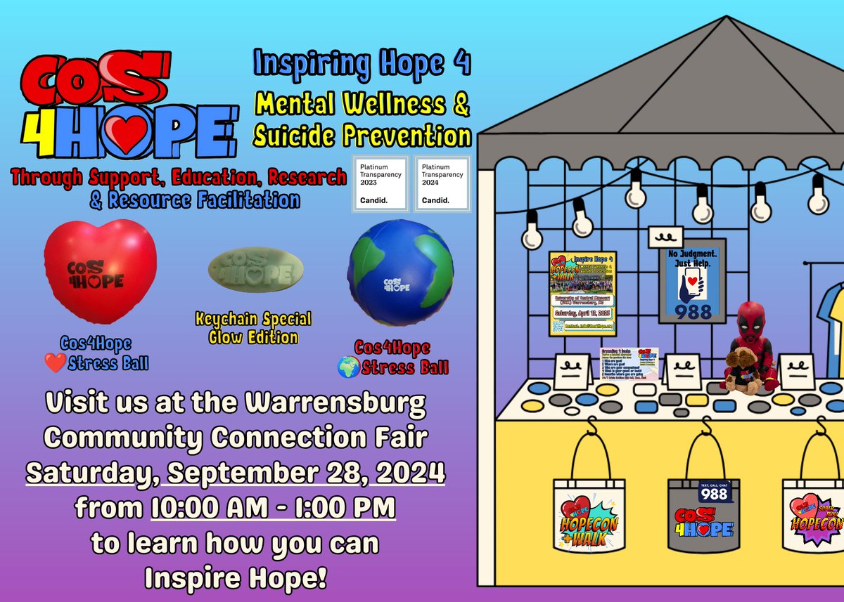 acrollermom's tweet photo. #Cos4Hope is excited to tell others how they can #InspireHope 4 mental wellness and suicide prevention! https://t.co/fG77nIiKtC