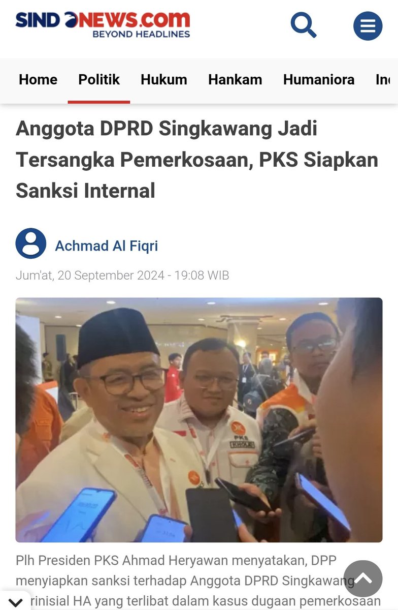 > Kader PKS memperkosa anak umur 13 tahun
> Resmi dilantik menjadi DPRD
> Hanya akan diberi sanksi internal oleh partainya
Emang boleh seanjing ini.. pedofil bukannya dihukum malah jadi wakil rakyat &amp; partainya jadi enabler kader pedofil☠️