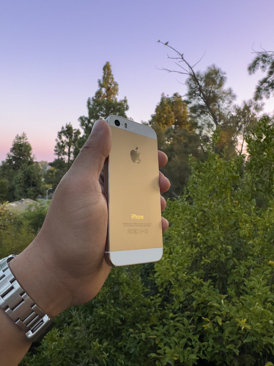 jesterlloyd's tweet photo. First iPhone • First Gold iPhone • Desert Titanium https://t.co/gQVRdZ6Iz8