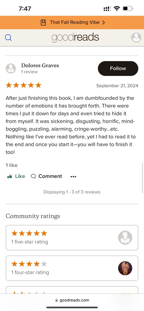 JDGravesWriter's tweet photo. My mom read my book...well hate-read  it...maybe hate-finished my book is better. 5 stars tho! https://t.co/a5QK7Jf91J