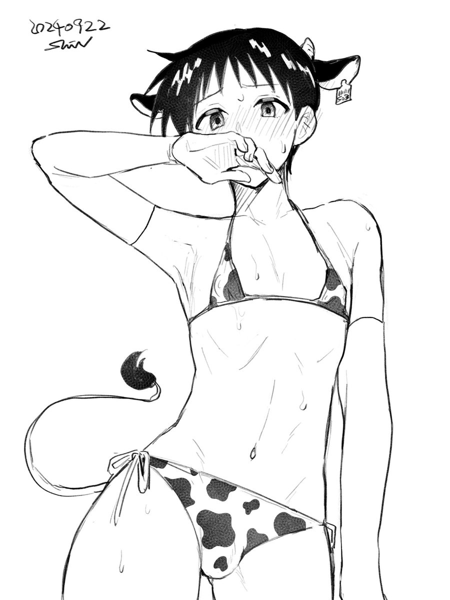 牛らくがき
ポーズ参考ありです