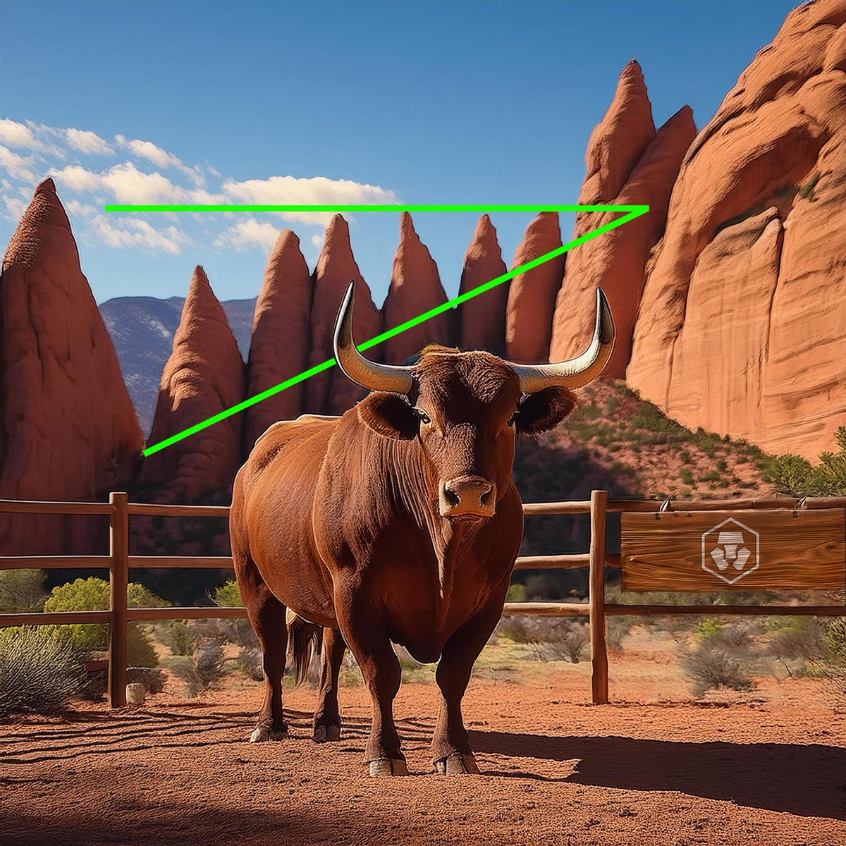 cryptocom's tweet photo. These ascending mountains are looking bullish #ISeeCharts https://t.co/05EWEp83o1