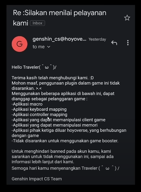 StesiaStore's tweet photo. Karena banyak yang akun genshin-nya kena banned, aku mau share informasi singkat hal yang menyebabkan akunmu terkena ban.

(a thread) https://t.co/jOVsYxeuwK