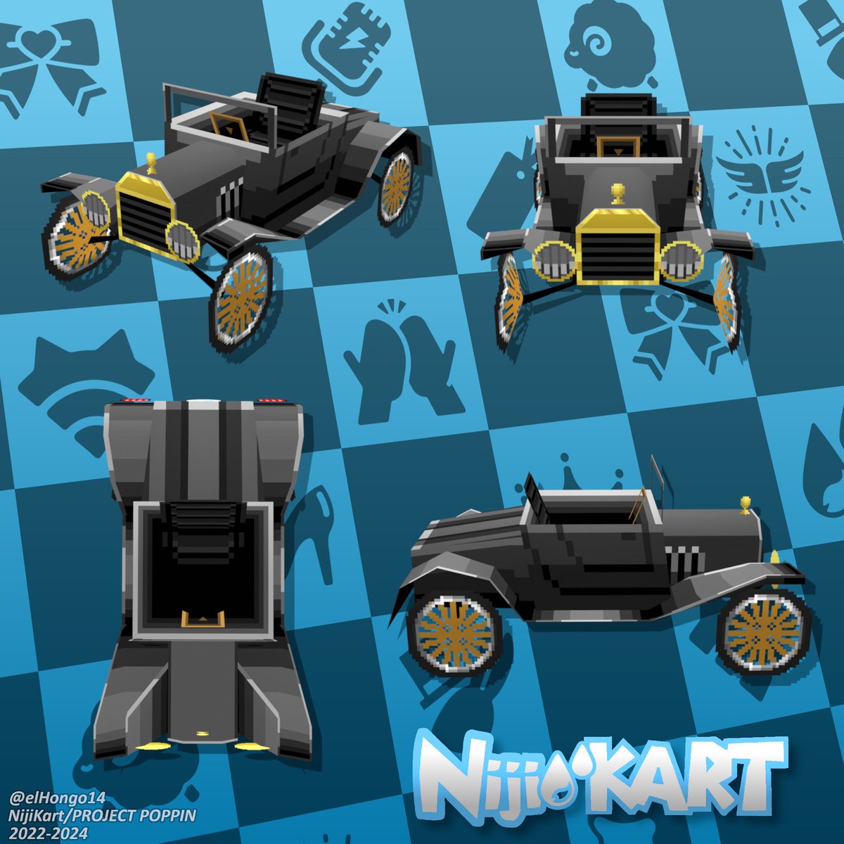 elHongo14's tweet photo. Meet the "Ideal Heroine", the newest addition to the kart roster! A low-poly recreation of the "Ford Model T" a classic car nicknamed "Tin Lizzie" after winning a race, beating the most expensive cars in 1922!
Idea by @DarkManPro23!
#桜坂しずく #NijiKart #LoveLive #ラブライブ https://t.co/Xa1Do1eonB