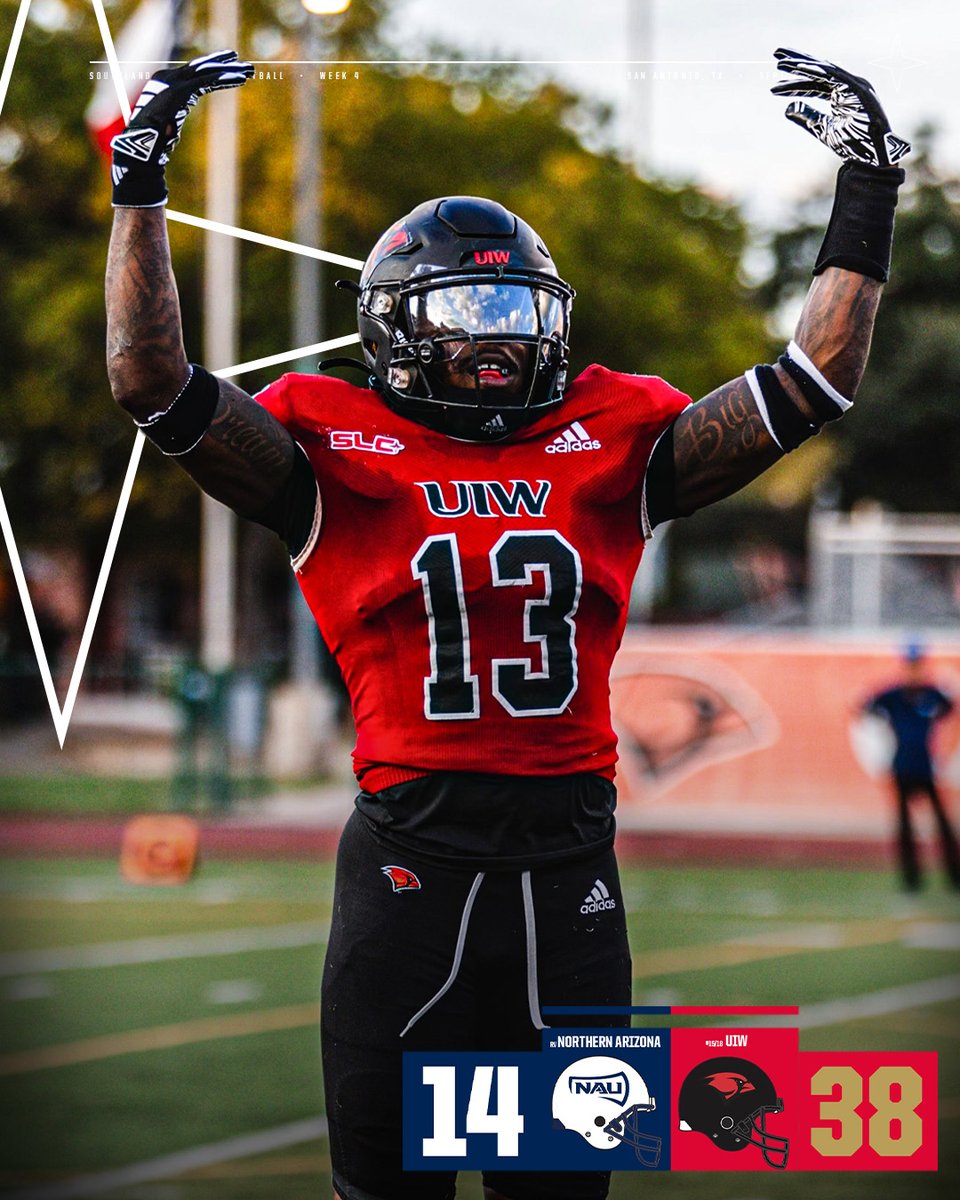 THE WORD BACK ON TOP 👌

No. 15/18 UIW scores 31 unanswered as big plays lead to a home victory over Northern Arizona!

#GTL