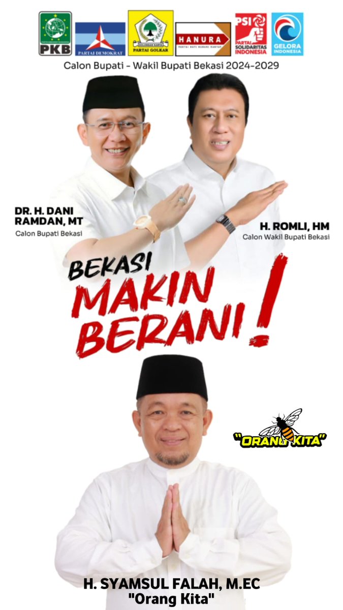 #pilkadakabupatenbekasi
#bekasimakinberani
#bersamadaniromli
#partaidemokrat
#daniramdan
#hajiromlihm
#tarumajaya #cikarang #cikarangtimur
#babelan #cikarangpusat #cikarangutara #karangbahagia
#sukawangi #cabangbungin #bojongmangu
#Tambunutara  #kabupatenbekasi
#jawabarat