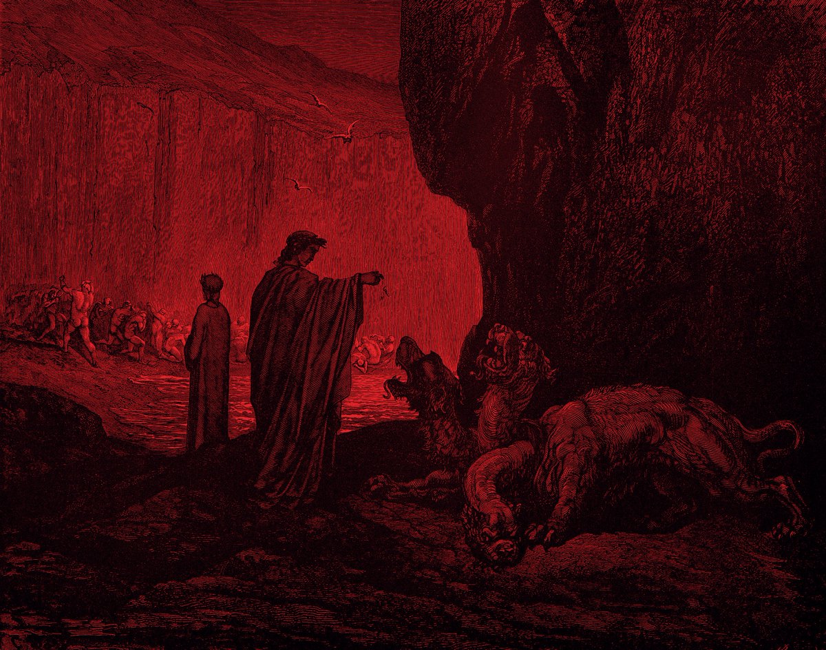 Dante's Inferno, 1861, by Gustave Doré (edited)