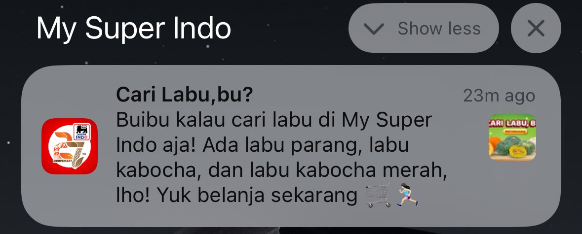 rizkavntg's tweet photo. Pagi-pagi udah lucuuu appreciate 🫡 @InfoSuperIndo https://t.co/k0NEHiNa14