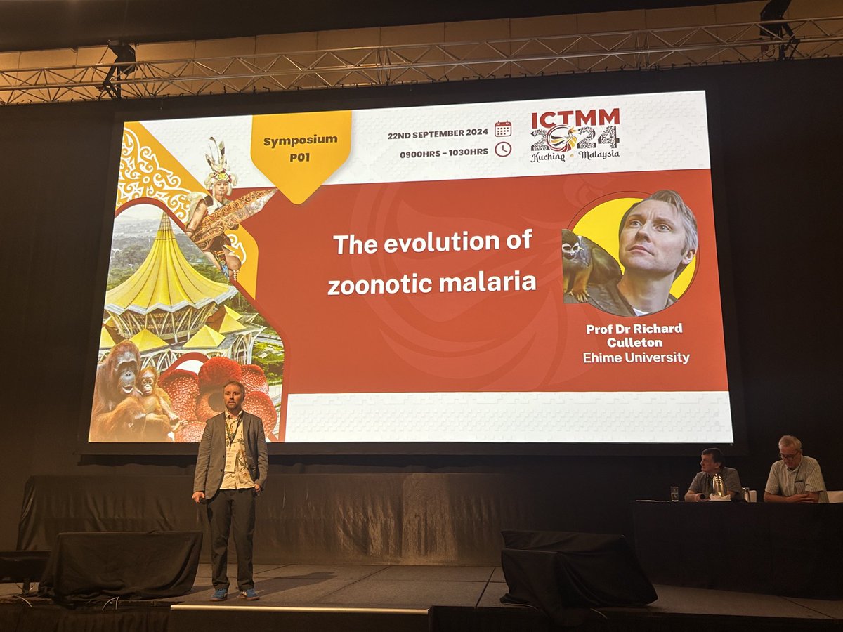 Genome_Jane's tweet photo. Informative summary from @MalariaUnit on history of zoonotic malaria to kick off the non human primate session at #ICTMM https://t.co/lAM5Xxg1Ao