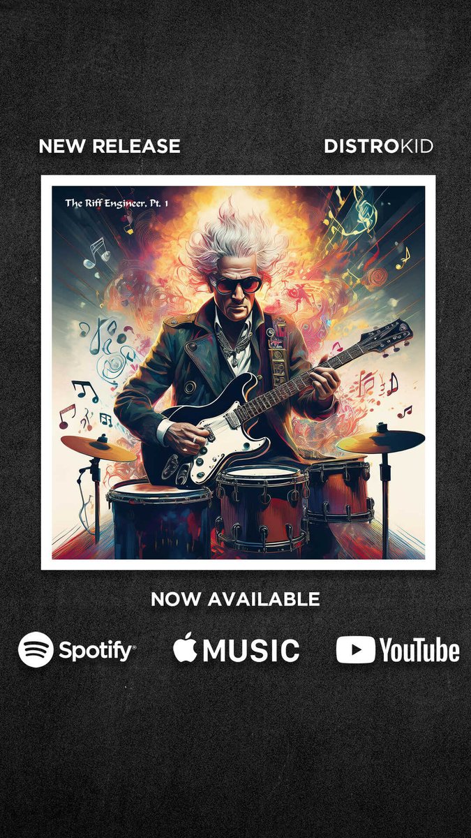 veye1971's tweet photo. Check out my new single "The Riff Engineer, Pt. 1" distributed by @DistroKid and live on Spotify! https://t.co/1SDJVWvdDQ https://t.co/hWF3kKRD7l