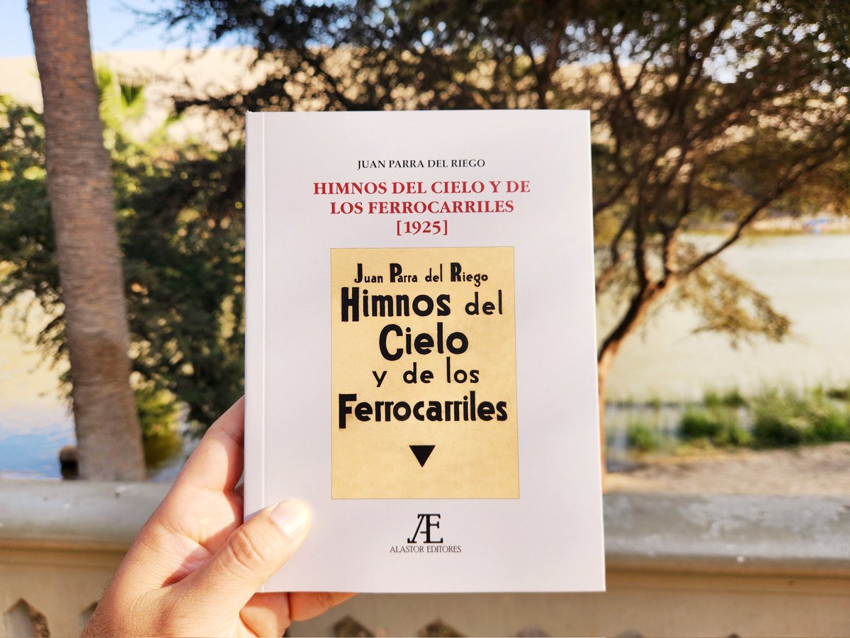AlastorEditores's tweet photo. Ya estamos en el Festival Poetas en la Arena de Ica donde tenemos a disposición de los lectores una mesa con nuestras más recientes publicaciones, incluyendo nuestro nuevo título, la edición facsimilar de Himnos del cielo y de los ferrocarriles [1925] de Juan Parra del Riego https://t.co/FBj7m8y4ox