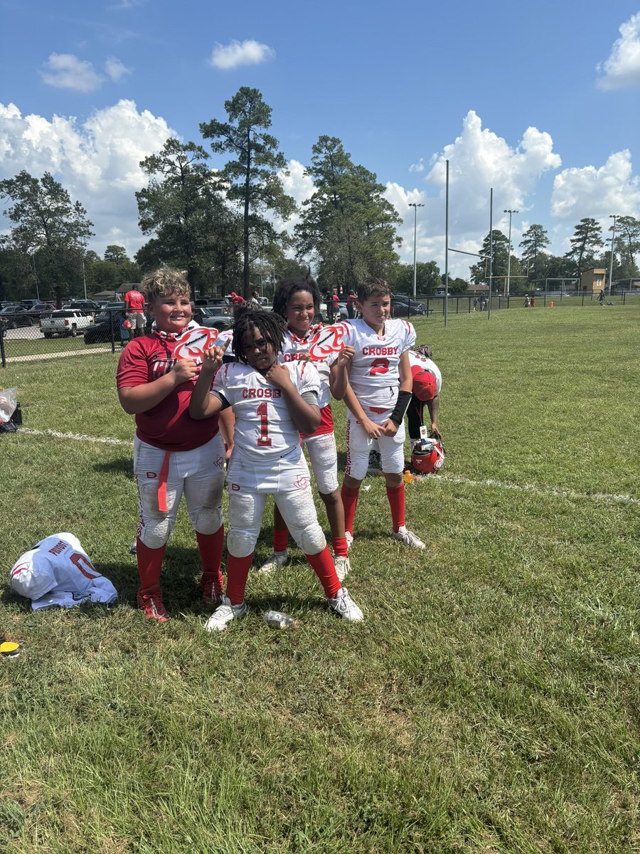 courtneynashell's tweet photo. So proud of these future Cougars!! 32-19 win today! Preston offensive MVP with 3 touchdowns! Braxton the beast with countless stops on defense! Can’t wait to see what the future holds for these boys! https://t.co/mUglXj5jfg