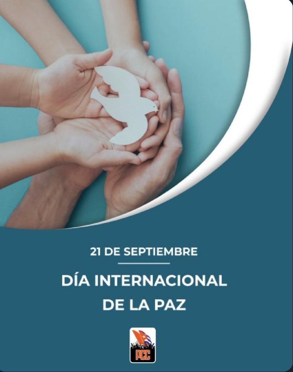 En el Día Internacional de la Paz, Cuba reafirma su compromiso con la paz y la justicia global. Desde 1959, defendemos la cooperación y el diálogo, luchando por un mundo más justo y pacífico. ✨🤝🕊️ #DíaDeLaPaz #CubaXLaPaz #LatirAvileño