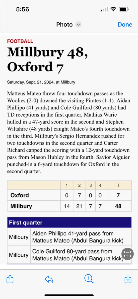 Looks like #Millbury has a gun slinger and he’s only a junior 👏👏👏 We see you!