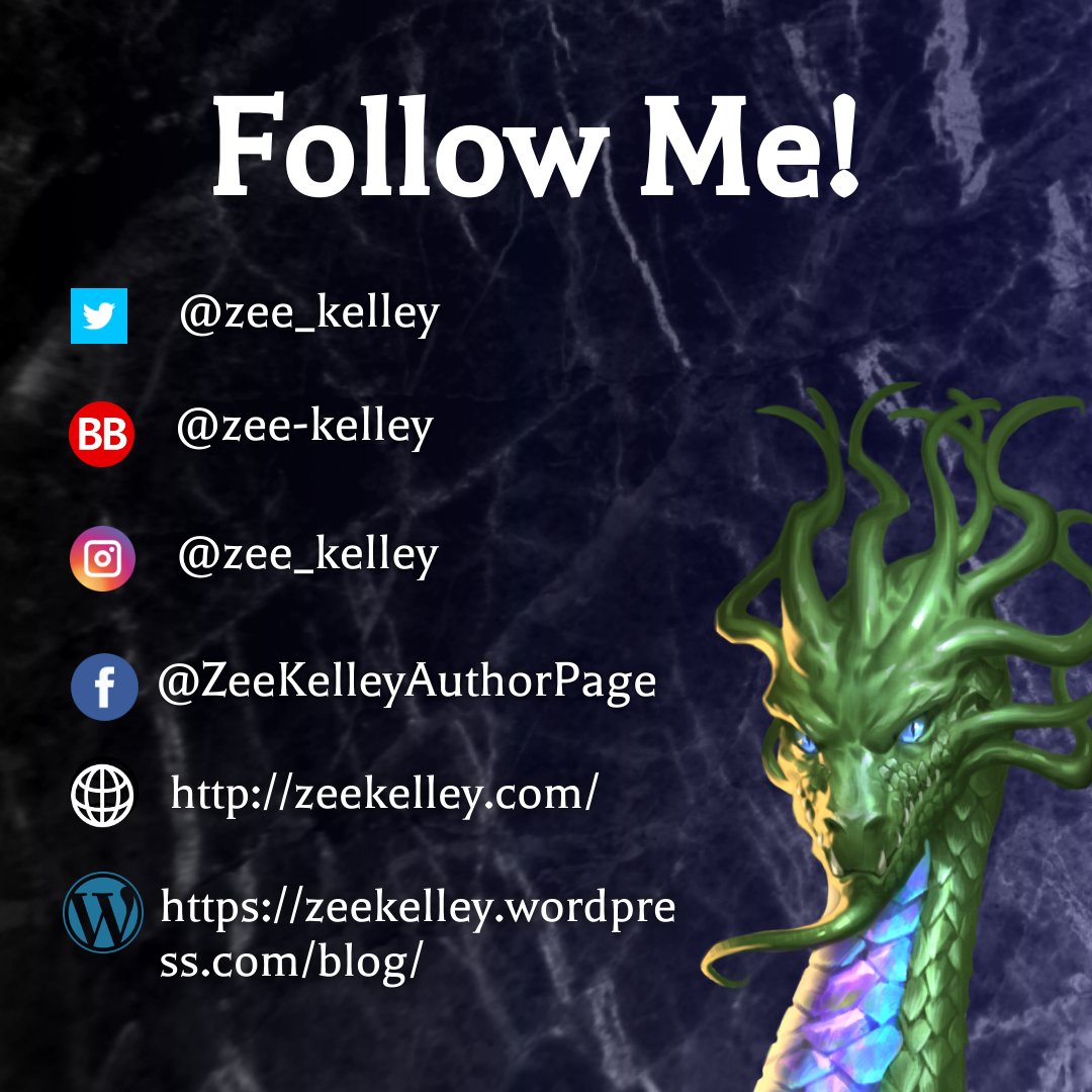 Where you can find me!
Website: zeekelley.com
Blog: zeekelley.wordpress.com/blog/
Twitter: x.com/zee_kelley
Instagram: instagram.com/zee_kelley/
Subscribe: subscribepage.com/zeekelley
Bookbub: bookbub.com/profile/zee-ke…
#Social #follow #WhereToFindMe #LetsGetSocial