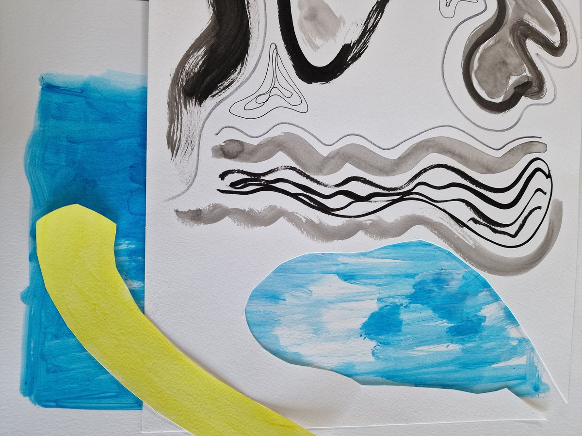 performazing's tweet photo. WIP in the studio, making marks, cutting, tearing, sticking, unsticking. What are my impulse, where are my rhythms and repetitions, what is this journey ?
#art #workinprogress #womenartists https://t.co/PGDZPMXZG2