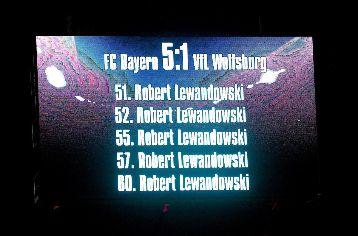ActuFoot_'s tweet photo. Il y a 9 ans jour pour jour, Robert Lewandowski inscrivait un quintuplé en... 9 minutes ! 😱💪

45’ 🔄 Entrée de Lewandowski
51’ ⚽️ But de Lewandowski
52’ ⚽️ But de Lewandowski
55’ ⚽️ But de Lewandowski
57’ ⚽️ But de Lewandowski
59’ ⚽️ But de Lewandowski

Une performance historique qui lui a valu d’entrer dans le Guinness World Records avec le record de :

▫️ Plus de buts marqués en ayant débuté remplaçant (5)
▫️ Triplé le plus rapide (3 min 22 secs)
▫️ Quadruplé le plus rapide (5 min 42 secs) 
▫️ Quintuplé le plus rapide (8 min 59 secs)