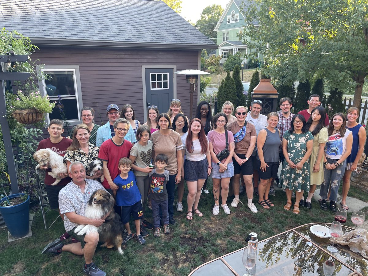 Lab party this afternoon. So wonderful to spend time with this amazing group of scientists and their families. Crazy that it is over 90 degrees a day before Fall!