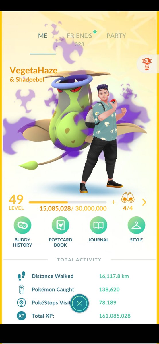 HerbalD22's tweet photo. Half way there. Just 15mil XP to go... before they change it to level 60 😅😮💨
#PokemonGo #TeamInstinct #Level49 https://t.co/v6FiMXg55H