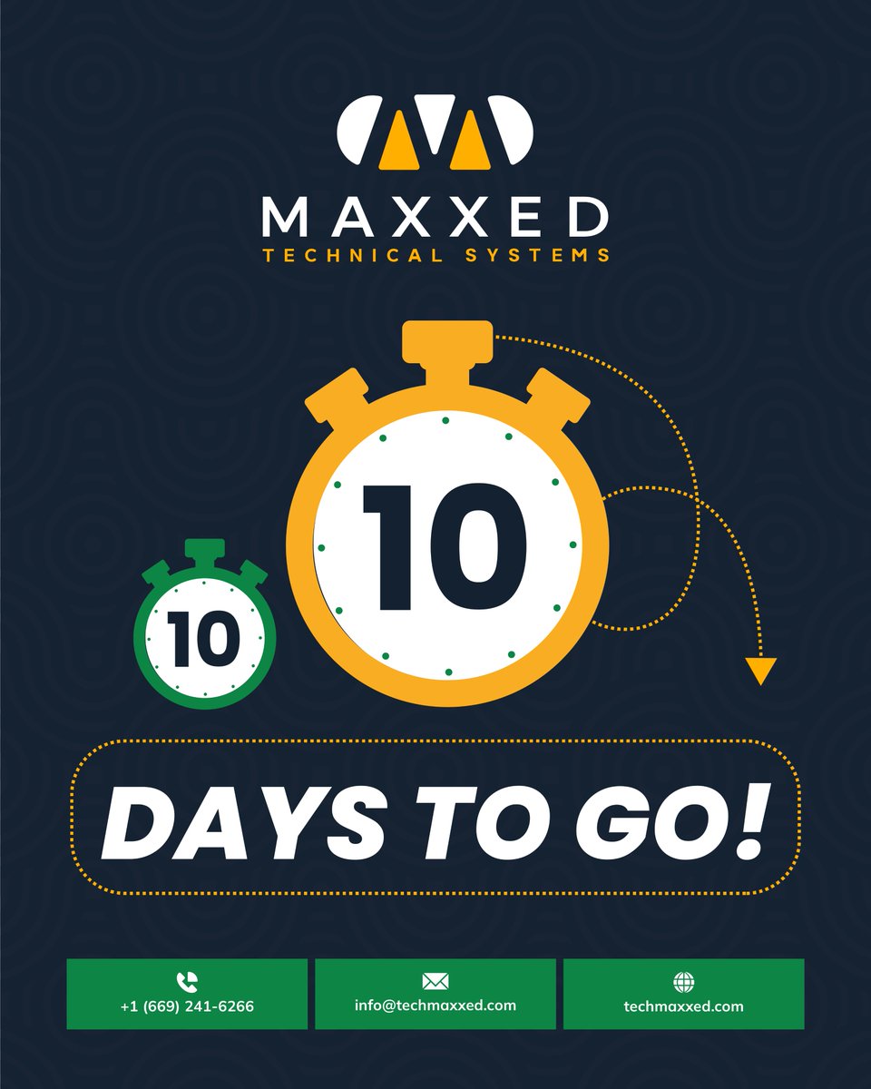 techmaxxed's tweet image. ⏳ 10 days to go! Something big is coming from TechMaxxed… Stay tuned and be ready for the big reveal! #TechMaxxed #Countdown #GetReady #BigAnnouncement