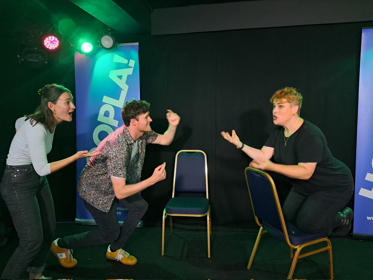 So fun performing Improv Anything at the <a href="/hooplaimpro/">Hoopla Impro</a> Marathon tonight. Respect to everyone powering through until 2am.