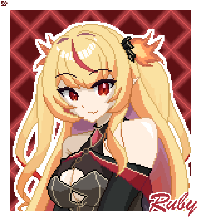 SethChamaChama's tweet photo. As stated. This one's inclusive. I like this. I want to learn spanish for this. This. Is. @rubyruneheart. She's just too adorable really~

#RubyRuneheart #rubyllust #Pixelart #Vtuber https://t.co/rxENjUkC9u