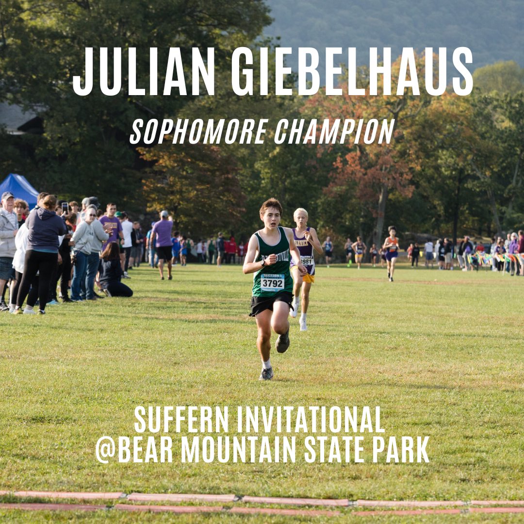 Huge day at the Suffern Invitational for Julian Giebelhaus, who took the win in the Sophomore 3 Mile race! Medalists for the day included Mikko Cascardo, Mikey Salvati, James Vukelj, Alec Cochran, Julianna Zaino, Clara Shingler and Catherine O’Brien. A great day to be a Panther!