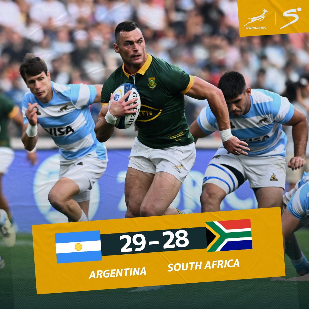 SSRugby's tweet photo. Los Pumas beat the Springboks to set up a Rugby Championship decider in Nelspruit 👀 https://t.co/eCcfbJQG2Y