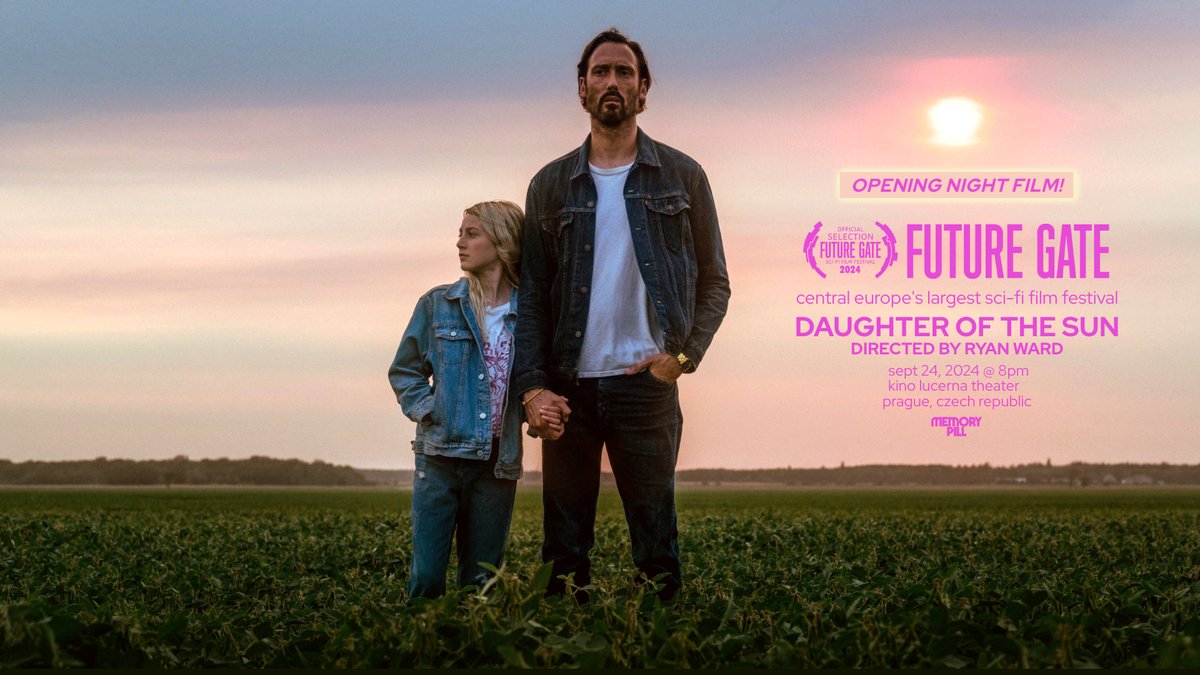 memorypillfilms's tweet photo. We're heading to #Prague to open #FUTUREGATE, the largest #scifi festival in Central Europe! DAUGHTER OF THE SUN screens on Sept 24 as the Opening Night Film, followed by a Q&A with filmmaker & actor Ryan Ward and producer Mackenzie Leigh. #cinema #indiegem #filmfestival https://t.co/OEs6GzTg6I