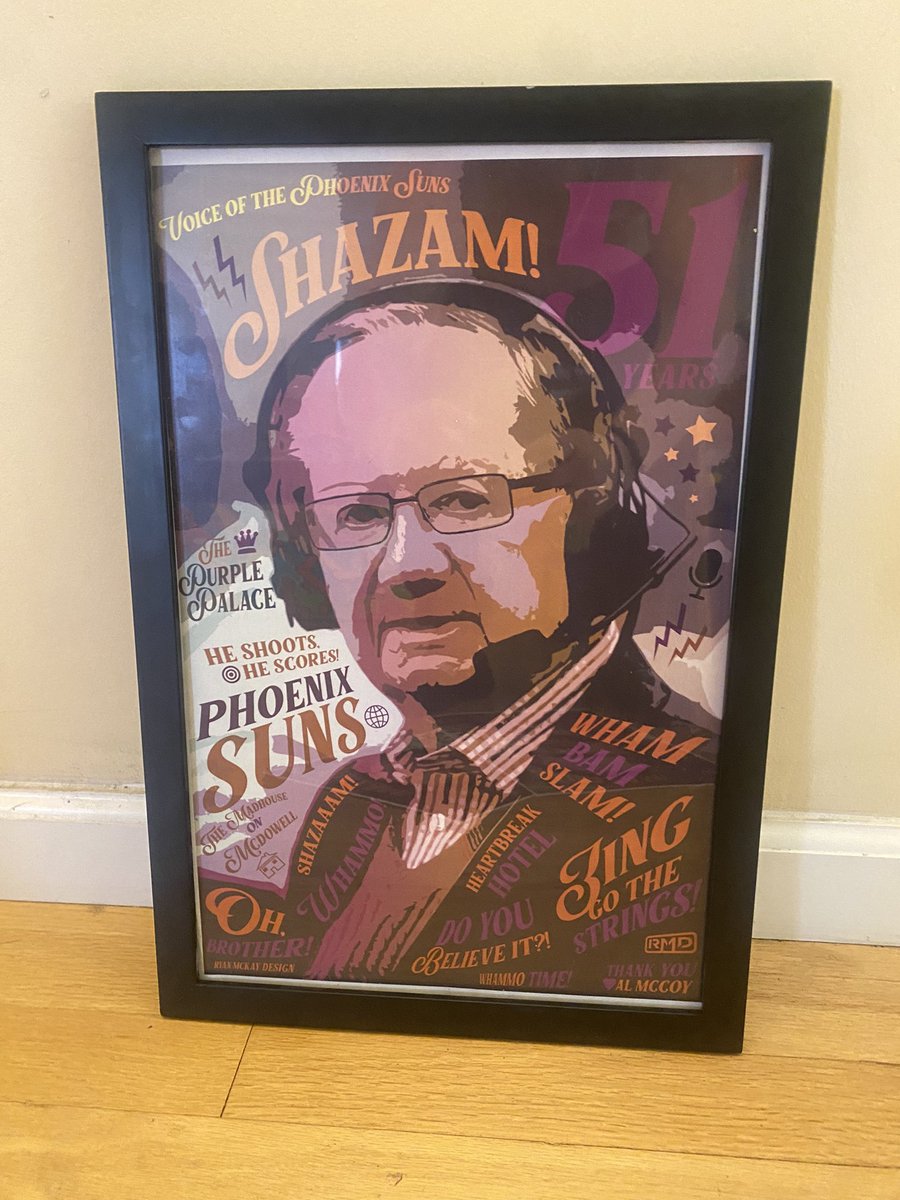 ryanmckaydesign's tweet photo. The voice of an era, the king of the purple palace and one of the best in the biz, @Suns longtime announcer #AlMcCoy forever rest in success..You were a legend sir #PhoenixSuns https://t.co/zGrySndsqu