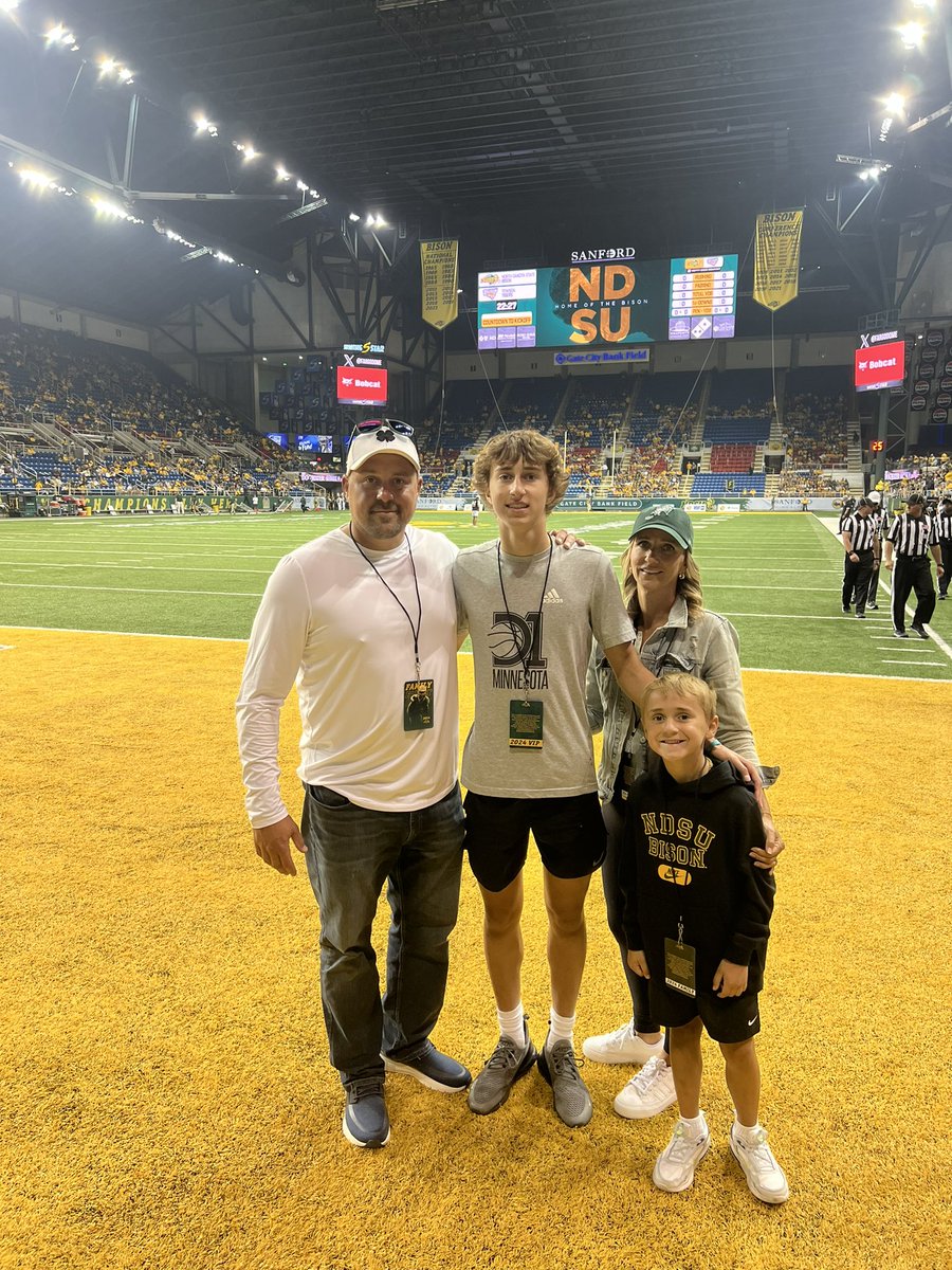 Thank you NDSU for a great unofficial visit! <a href="/CoachRichman/">Dave Richman</a> <a href="/CoachJone5/">Joshua Jones</a> <a href="/SpencerWilker/">Spencer Wilker</a> <a href="/campg_/">Camron P. Greer</a> <a href="/lukestrege/">🧩Luke Strege🧩</a>
