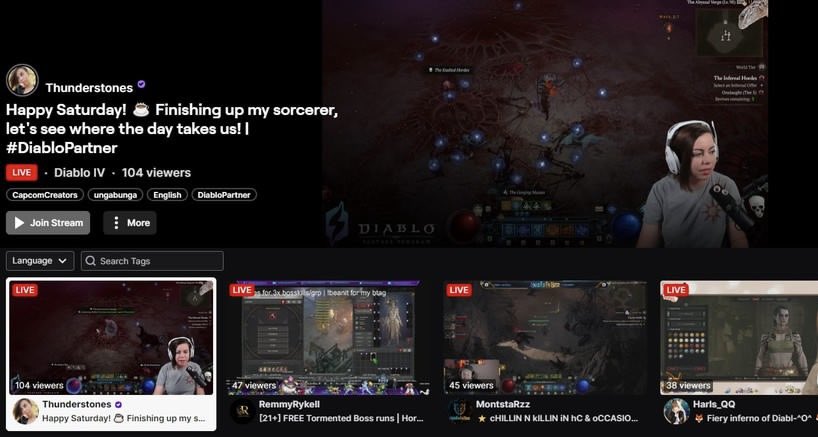 stream today was SO much fun 🥹

also crazy to be on top in the directory of my main game despite barely streaming for the past year, it means a lot to steam when I’m able to and people still show up 💜

excited to stream more soon with my new work schedule in a few weeks!