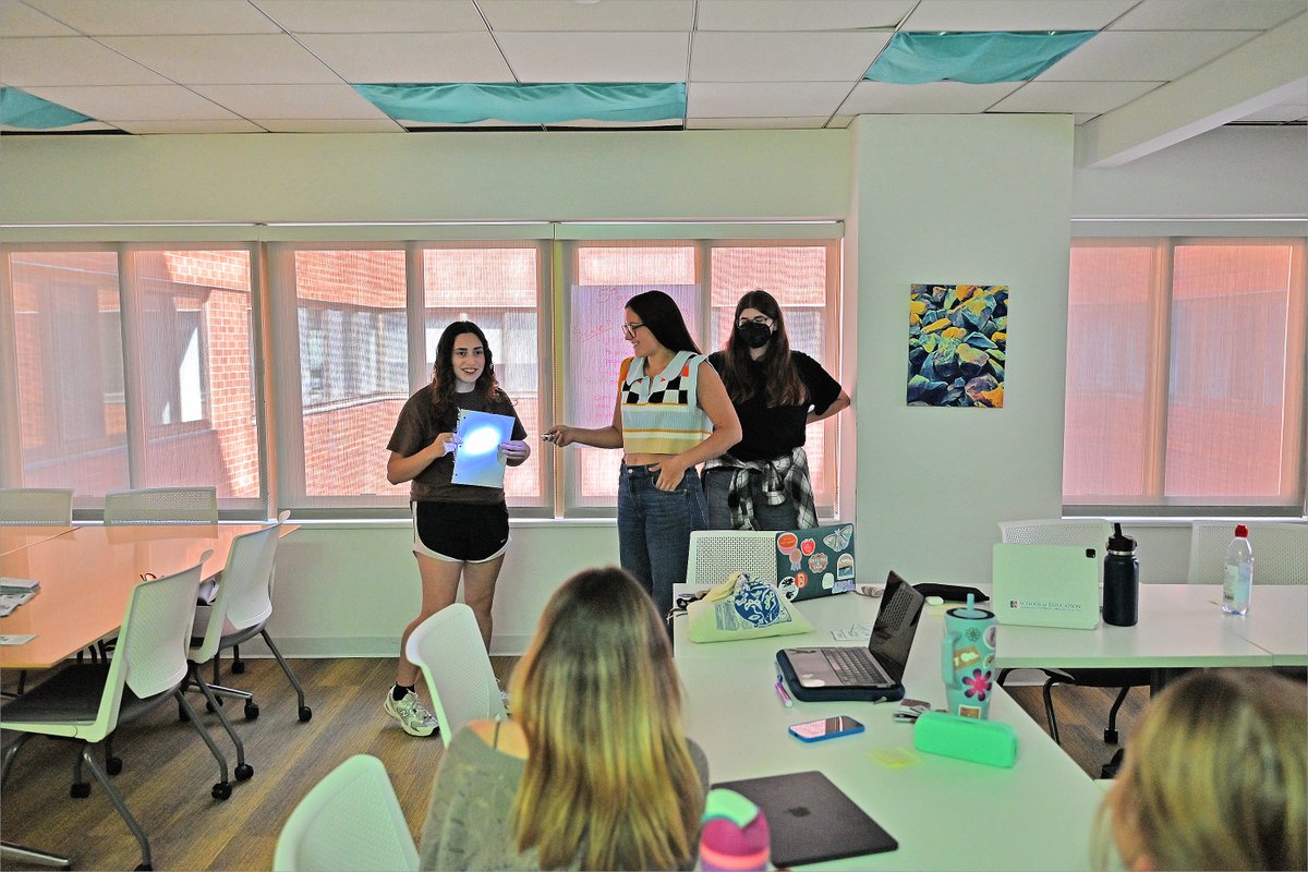 BakerSchoolAU's tweet photo. In these photos, the Science Disciplinary Content in the Elementary Classroom #students of SOE EdD Program Director Dr. William Thomas, IV, practice engagement hooks for introducing instructions to students. Learn more about our programs at https://t.co/AsfYpIm9ym @AmericanU https://t.co/N3QdN87BqX